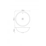 Раковина врезная на столешницу MIXXUS PREMIUM TOPPER-1601 470х470х180mm с переливом (MP6571)