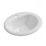 Раковина врезная на столешницу Mixxus Premium TOPPER-1602 515х400х200mm с отверстием под смеситель и переливом (MP6572)