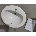 Раковина врезная на столешницу Mixxus Premium TOPPER-1602 515х400х200mm с отверстием под смеситель и переливом (MP6572)