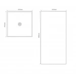 Раковина моноблок MIXXUS PREMIUM QUADRO-1101 410х410х850mm (MP6574)