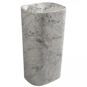 Раковина моноблок MIXXUS PREMIUM DIVERSE-1101 MARBLE 460х380х840mm с отверстием под смеситель и переливом (MP6575)