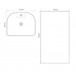 Раковина моноблок MIXXUS PREMIUM DIVERSE-1102 MARBLE 460х380х840mm с отверстием под смеситель и переливом (MP6576)