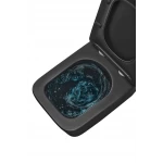 Унітаз підвісний Mixxus Premium QUADRO-0301-T3 BLACK 490х340х360mm, система змиву TORNADO 3.0 (MP6587)