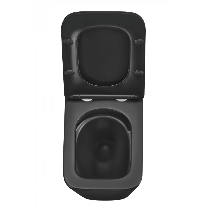 Унітаз підвісний Mixxus Premium QUADRO-0301-T3 BLACK 490х340х360mm, система змиву TORNADO 3.0 (MP6587)