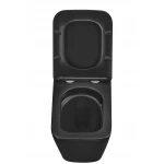 Унітаз підвісний Mixxus Premium QUADRO-0301-T3 BLACK 490х340х360mm, система змиву TORNADO 3.0 (MP6587)