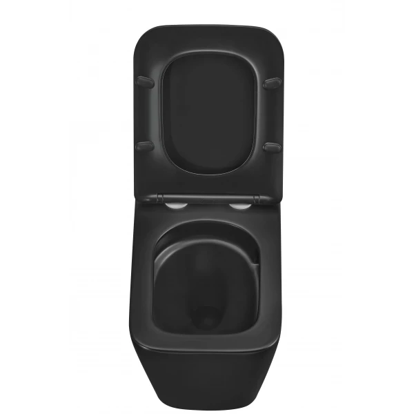 Унітаз підвісний Mixxus Premium QUADRO-0301-T3 BLACK 490х340х360mm, система змиву TORNADO 3.0 (MP6587)
