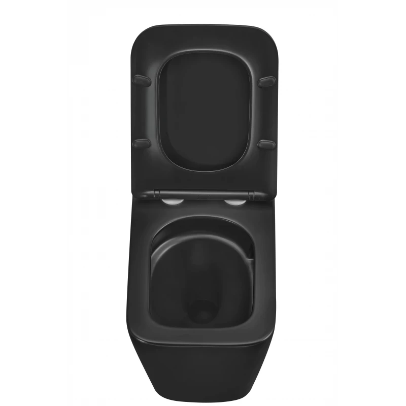 Унітаз підвісний Mixxus Premium QUADRO-0301-T3 BLACK 490х340х360mm, система змиву TORNADO 3.0 (MP6587)