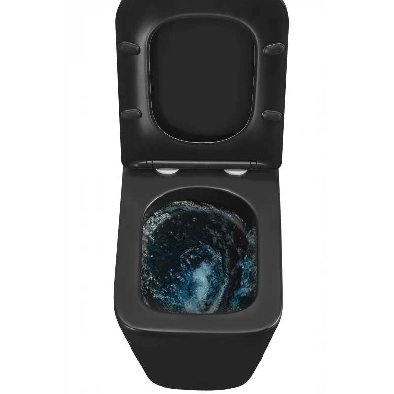 Унітаз підвісний Mixxus Premium QUADRO-0301-T3 BLACK 490х340х360mm, система змиву TORNADO 3.0 (MP6587)