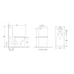 Унитаз-компакт Mixxus Premium QUADRO-0401-T1 610х365х825mm, система смыва TORNADO 1.0 (MP6588)
