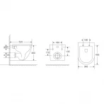 Унітаз підвісний Mixxus Premium ELLIPSE-0303-T3 BLACK 520х365х360mm,система змиву TORNADO 3.0 (MP6591)