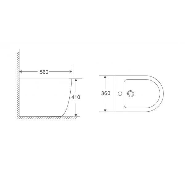 Біде підлогове Mixxus Premium ELLIPSE-0601 580х360х410mm (MP6594)