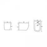 Біде підлогове Mixxus Premium ELLIPSE-0601 580х360х410mm (MP6594)