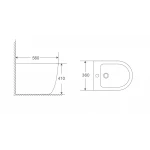Биде напольное Mixxus Premium ELLIPSE-0601 580х360х410mm (MP6594)