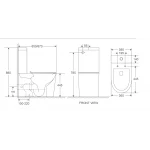 Унитаз-компакт MIXXUS PREMIUM BEVEL-0402-T1 670х390х880mm, система смыва TORNADO 1.0 (MP6596)