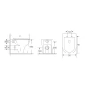 Унітаз підлоговий безбачковий MIXXUS PREMIUM BEVEL-0701-T1 580х365х430mm, система змиву TORNADO 1.0 (MP6597)