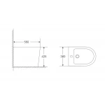 Биде напольное Mixxus Premium BEVEL-0601 580х360х425mm (MP6598)