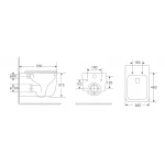 Унітаз підвісний Mixxus Premium DIVERSE-0301-T1 BLACK 530х365х373mm, система змиву TORNADO 1.0 (MP6600)