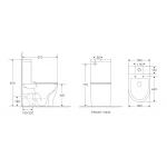 Унитаз-компакт Mixxus Premium WAVE-0403-R 675х395х870mm, система смыва RIMLESS (MP6606)