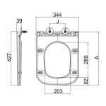 Сидение-крышка для унитаза Mixxus Premium SEAT COVER QUADRO-STYLE-2001 с микролифтом 427х344х39mm (MP6613)