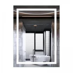 Зеркало Mixxus Premium FLASH MR21-60x80 с Led Touch, Anti-fog, димером, регулятором яркости, часами (MP6617)