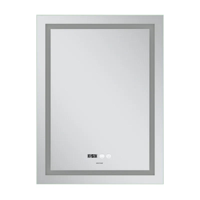 Дзеркало Mixxus Premium FLASH MR21-60x80 (LED Touch, Anti-fog, димер, годинник) (MP6617)