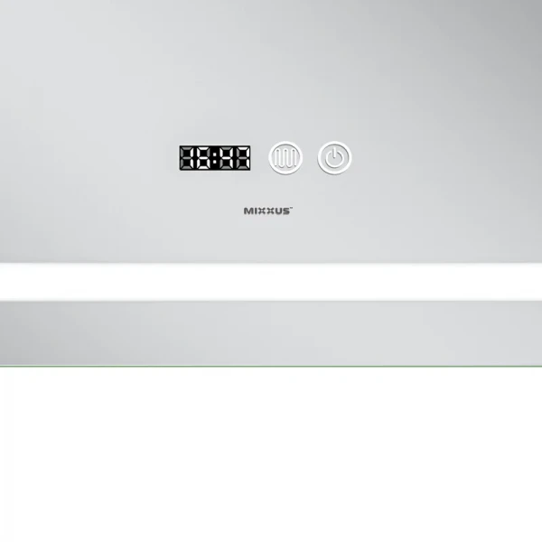 Зеркало Mixxus Premium FLASH MR21-70x90 с Led Touch, Anti-fog, димером, регулятором яркости, часами (MP6618)