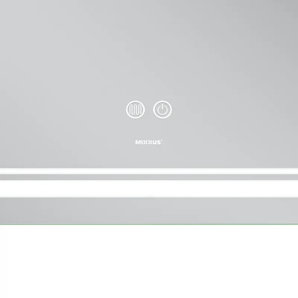 Зеркало Mixxus Premium QUADRO MR20-100x70 с Led Touch, Anti-fog, димером, регулятором яркости, линзой (MP6622)