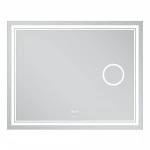 Зеркало Mixxus Premium QUADRO MR20-100x80 с Led Touch, Anti-fog, димером, регулятором яркости, линзой (MP6623)