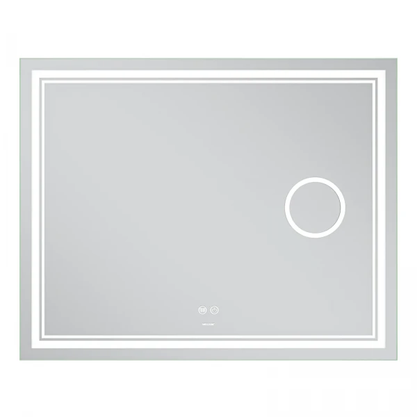 Зеркало Mixxus Premium QUADRO MR20-100x80 с Led Touch, Anti-fog, димером, регулятором яркости, линзой (MP6623)