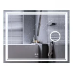 Зеркало Mixxus Premium QUADRO MR20-100x80 с Led Touch, Anti-fog, димером, регулятором яркости, линзой (MP6623)