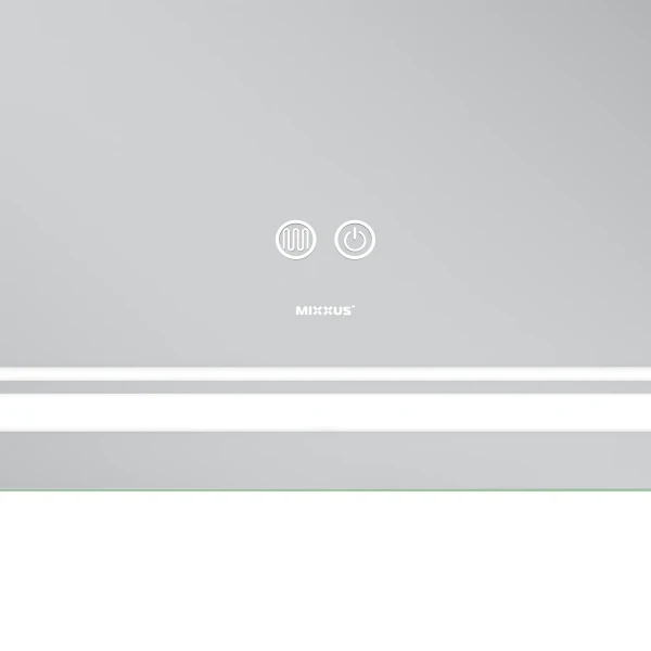 Зеркало Mixxus Premium QUADRO MR20-100x80 с Led Touch, Anti-fog, димером, регулятором яркости, линзой (MP6623)