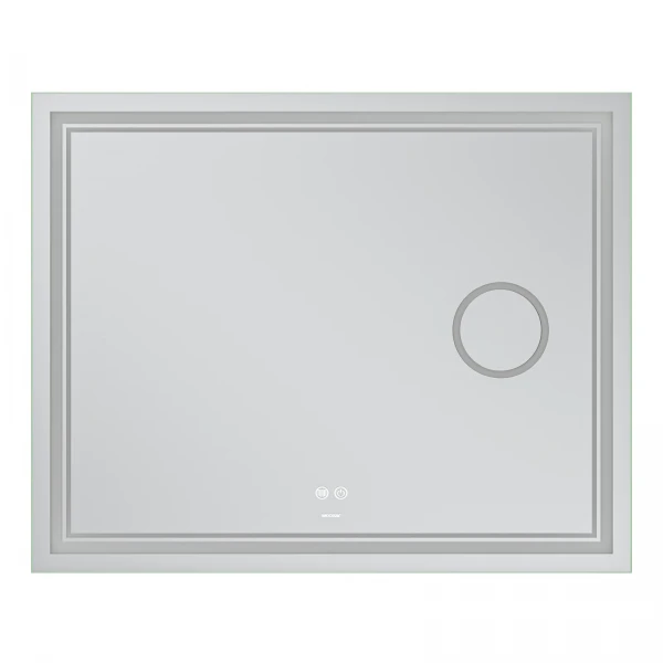 Зеркало Mixxus Premium QUADRO MR20-100x80 с Led Touch, Anti-fog, димером, регулятором яркости, линзой (MP6623)