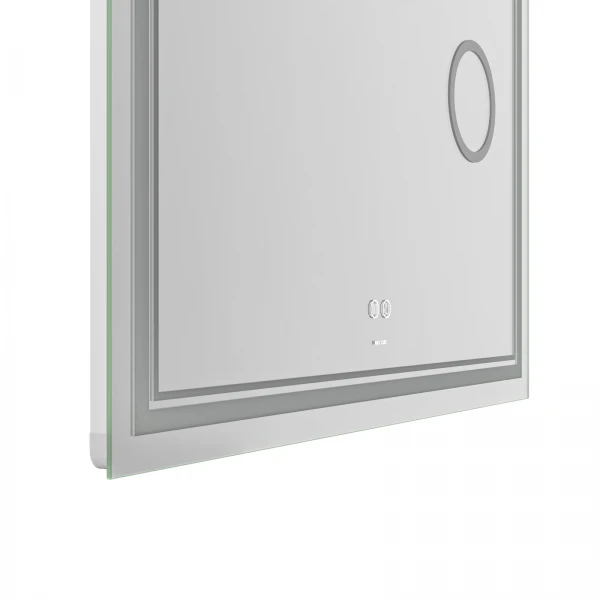 Зеркало Mixxus Premium QUADRO MR20-100x80 с Led Touch, Anti-fog, димером, регулятором яркости, линзой (MP6623)