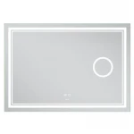 Зеркало Mixxus Premium QUADRO MR20-120x80 с Led Touch, Anti-fog, димером, регулятором яркости, линзой (MP6624)
