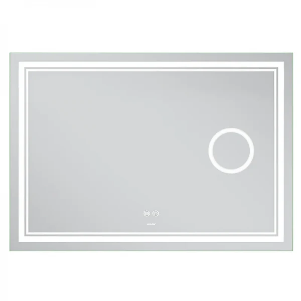Зеркало Mixxus Premium QUADRO MR20-120x80 с Led Touch, Anti-fog, димером, регулятором яркости, линзой (MP6624)