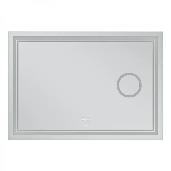 Зеркало Mixxus Premium QUADRO MR20-120x80 с Led Touch, Anti-fog, димером, регулятором яркости, линзой (MP6624)