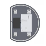 Дзеркало Mixxus Premium TOPPER MS01-90x70-REVERSE (LED Touch, Anti-fog, димер (3-6,5kK)) (MP6632)