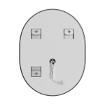 Зеркало Mixxus Premium ELLIPSE MV05-80x60-Reverse с Led Touch, Anti-fog, димером (3-6,5kK) (MP6642)