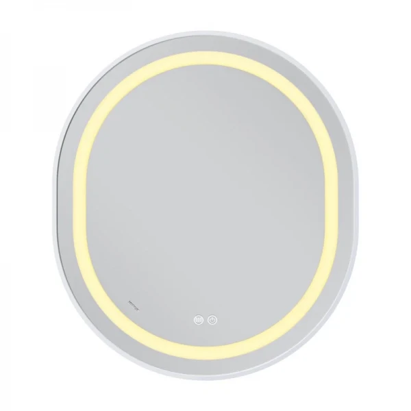 Зеркало Mixxus Premium ELLIPSE MV05-80x70-Reverse WHITE с Led Touch, Anti-fog, димером (3-6,5kK) (MP6645)