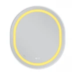 Зеркало Mixxus Premium ELLIPSE MV05-80x70-Reverse WHITE с Led Touch, Anti-fog, димером (3-6,5kK) (MP6645)