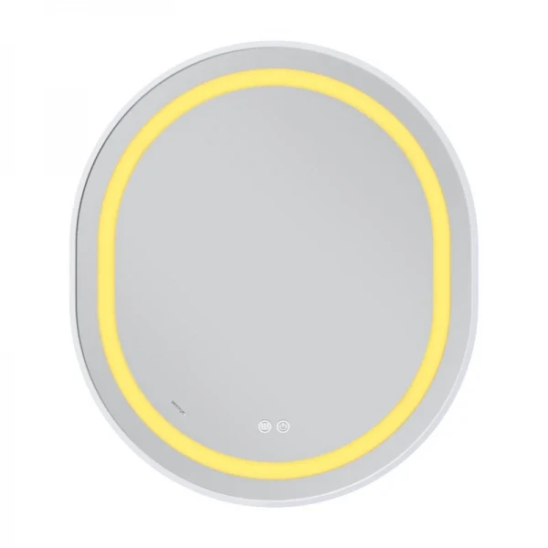Зеркало Mixxus Premium ELLIPSE MV05-80x70-Reverse WHITE с Led Touch, Anti-fog, димером (3-6,5kK) (MP6645)
