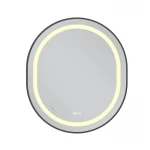 Зеркало Mixxus Premium ELLIPSE MV05-80x70-Reverse BLACK с Led Touch, Anti-fog, димером (3-6,5kK) (MP6646)