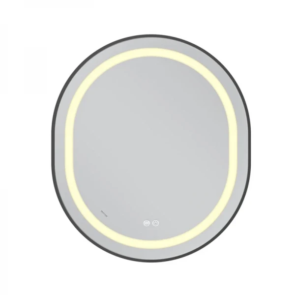 Зеркало Mixxus Premium ELLIPSE MV05-80x70-Reverse BLACK с Led Touch, Anti-fog, димером (3-6,5kK) (MP6646)