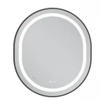 Зеркало Mixxus Premium ELLIPSE MV05-80x70-Reverse BLACK с Led Touch, Anti-fog, димером (3-6,5kK) (MP6646)