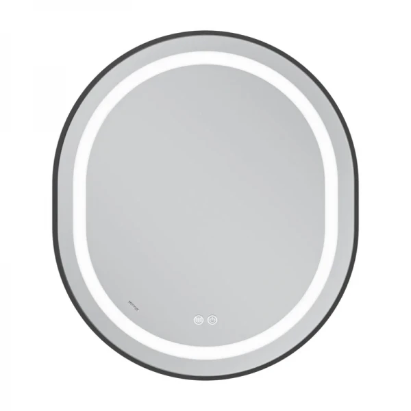 Зеркало Mixxus Premium ELLIPSE MV05-80x70-Reverse BLACK с Led Touch, Anti-fog, димером (3-6,5kK) (MP6646)