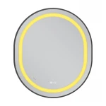 Зеркало Mixxus Premium ELLIPSE MV05-80x70-Reverse BLACK с Led Touch, Anti-fog, димером (3-6,5kK) (MP6646)