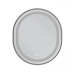 Зеркало Mixxus Premium ELLIPSE MV05-80x70-Reverse BLACK с Led Touch, Anti-fog, димером (3-6,5kK) (MP6646)
