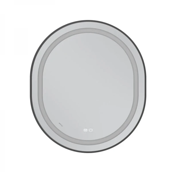 Зеркало Mixxus Premium ELLIPSE MV05-80x70-Reverse BLACK с Led Touch, Anti-fog, димером (3-6,5kK) (MP6646)