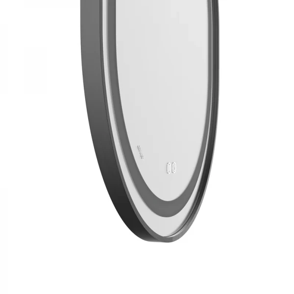 Дзеркало Mixxus Premium ELLIPSE MV05-80x70-REVERSE BLACK (LED Touch, Anti-fog, димер(3-6kK))(MP6646)
