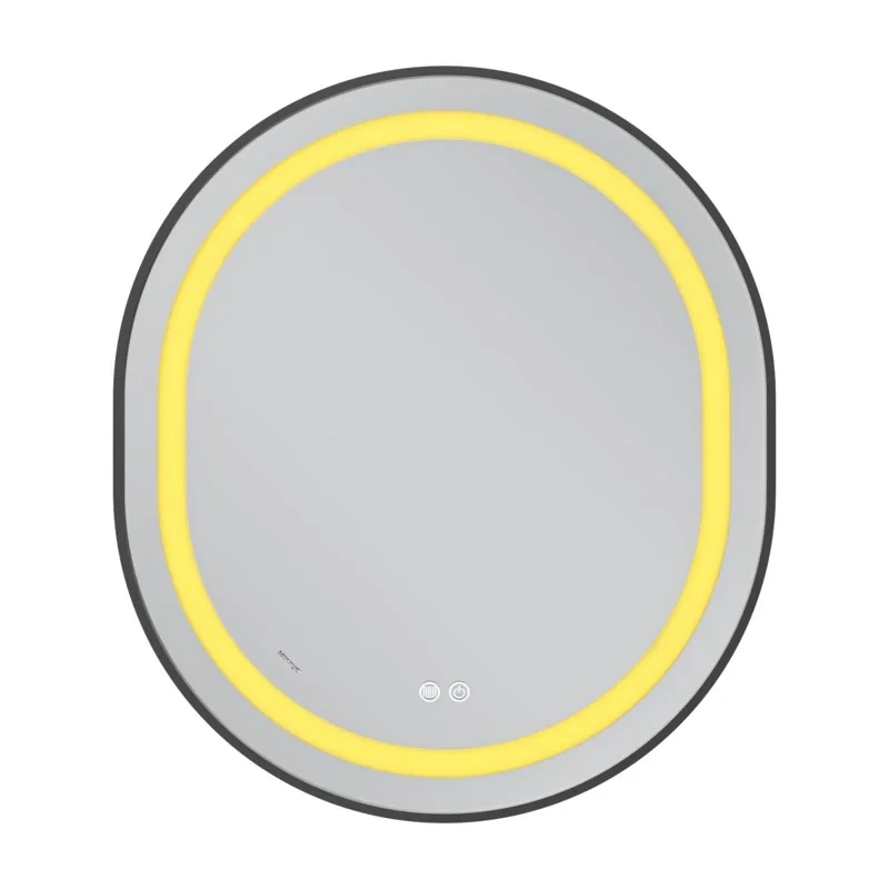 Дзеркало Mixxus Premium ELLIPSE MV05-80x70-REVERSE BLACK (LED Touch, Anti-fog, димер(3-6kK))(MP6646)